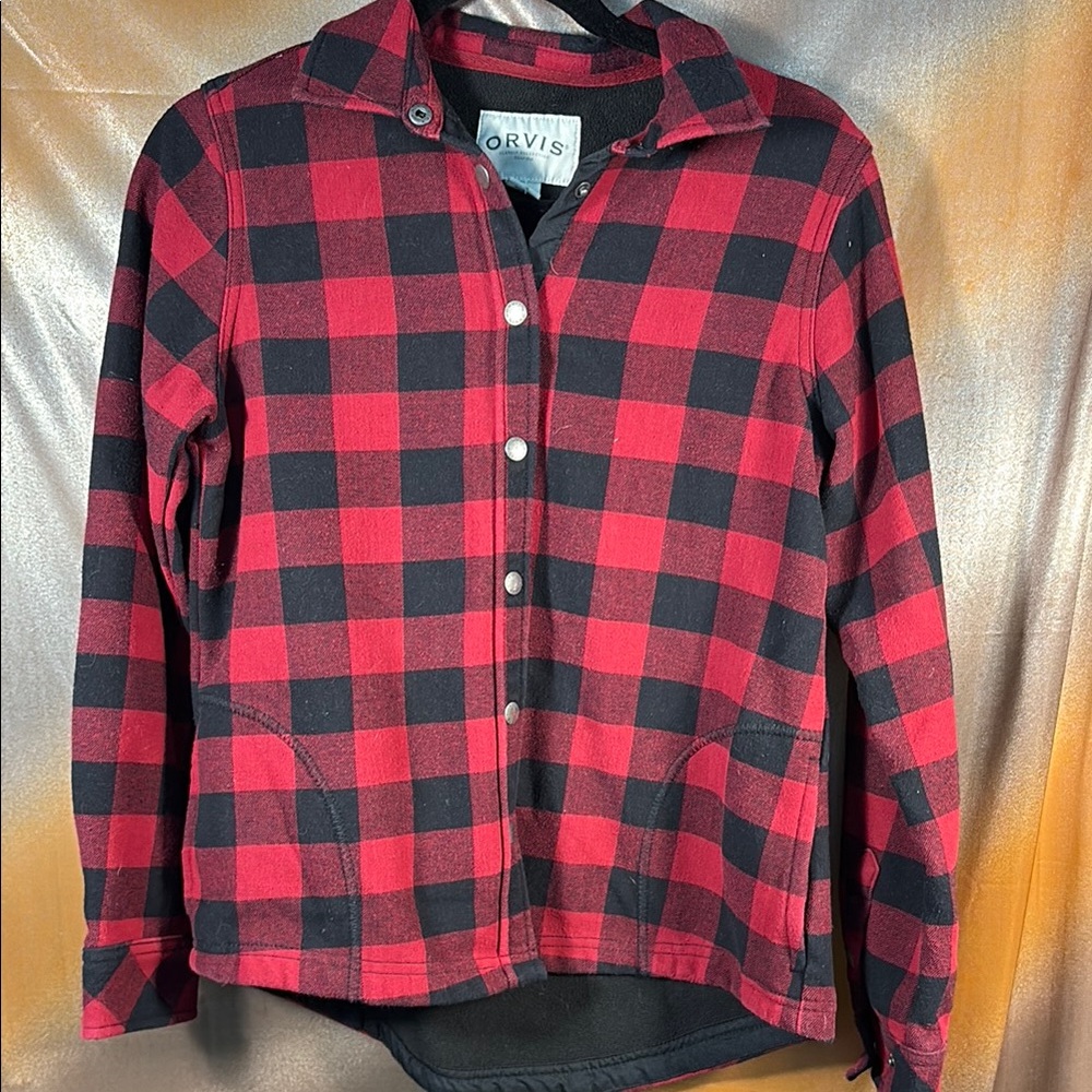 Orvis Red and‎ Black Checkered Shirt